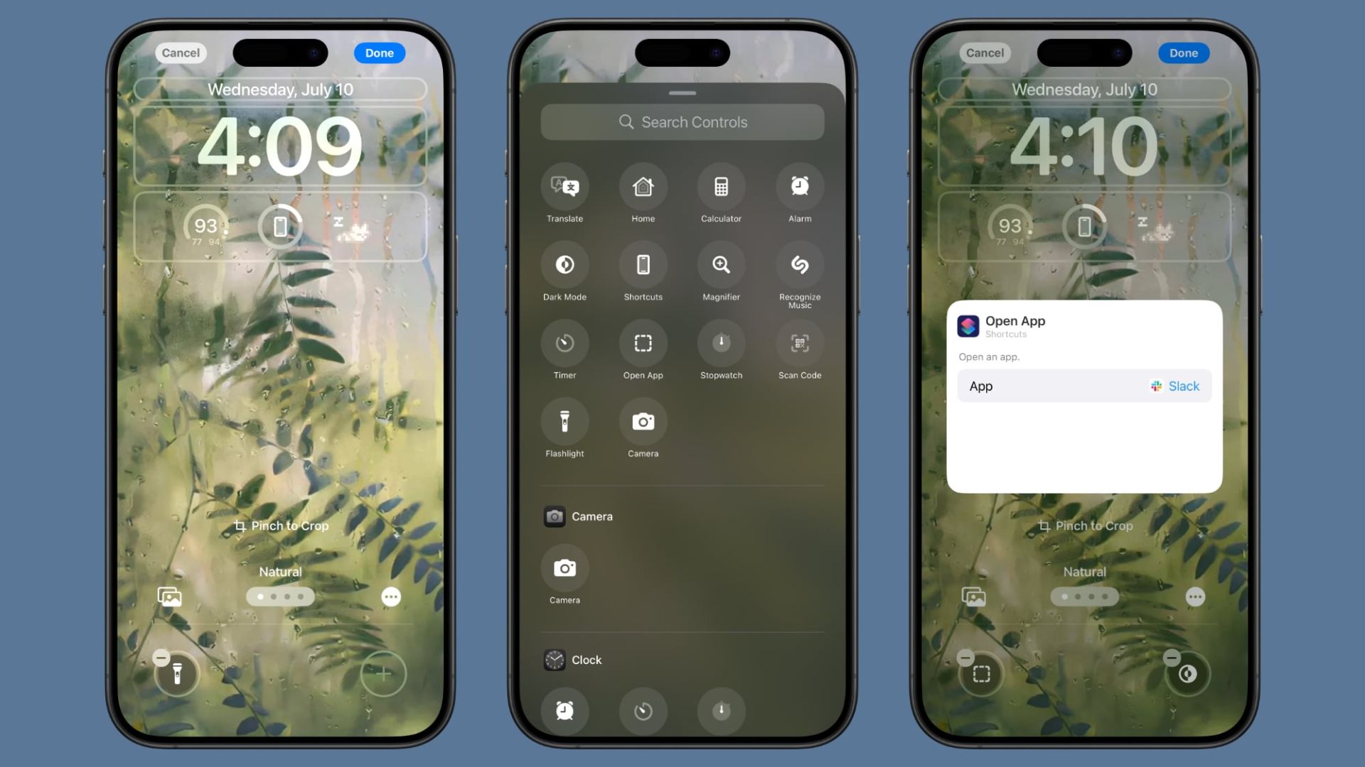 کنترل سنتر در لاک اسکرین ios 18