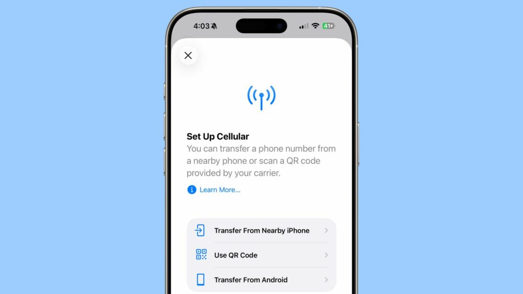 iOS 26 انتقال eSIM بین آیفون و اندروید را آسان‌تر می‌کند